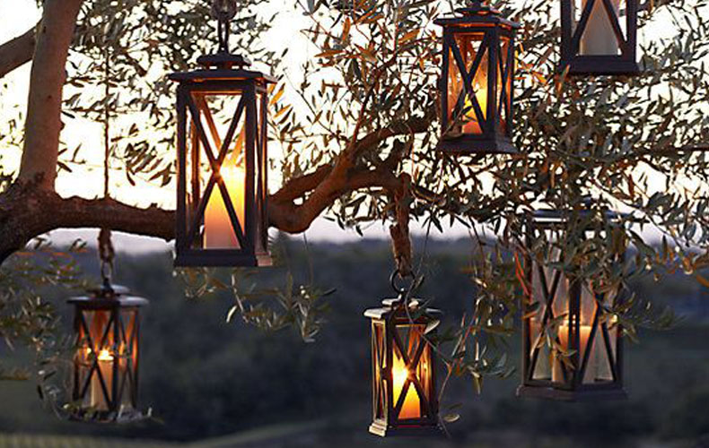 Elevated lanterns Rustic Wedding